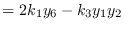 $\displaystyle = 2k_1y_6 - k_3y_1y_2$