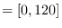 $=[0,120]$