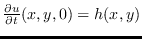 $\frac{\partial u}{\partial t}(x,y,0)=h(x,y)$