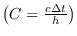 $\left(C=\frac{c \Delta t}{h} \right)$