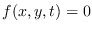 $f(x,y,t)=0$
