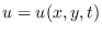 $u=u(x,y,t)$