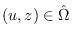 $\left( u,z\right) \in \hat{\Omega}$